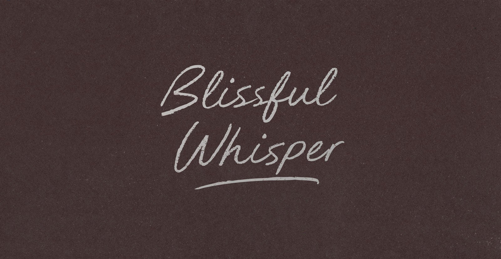 Blissful Whisper Handwritten Brush Font - BLKBK Type - Hand Drawn Script Font