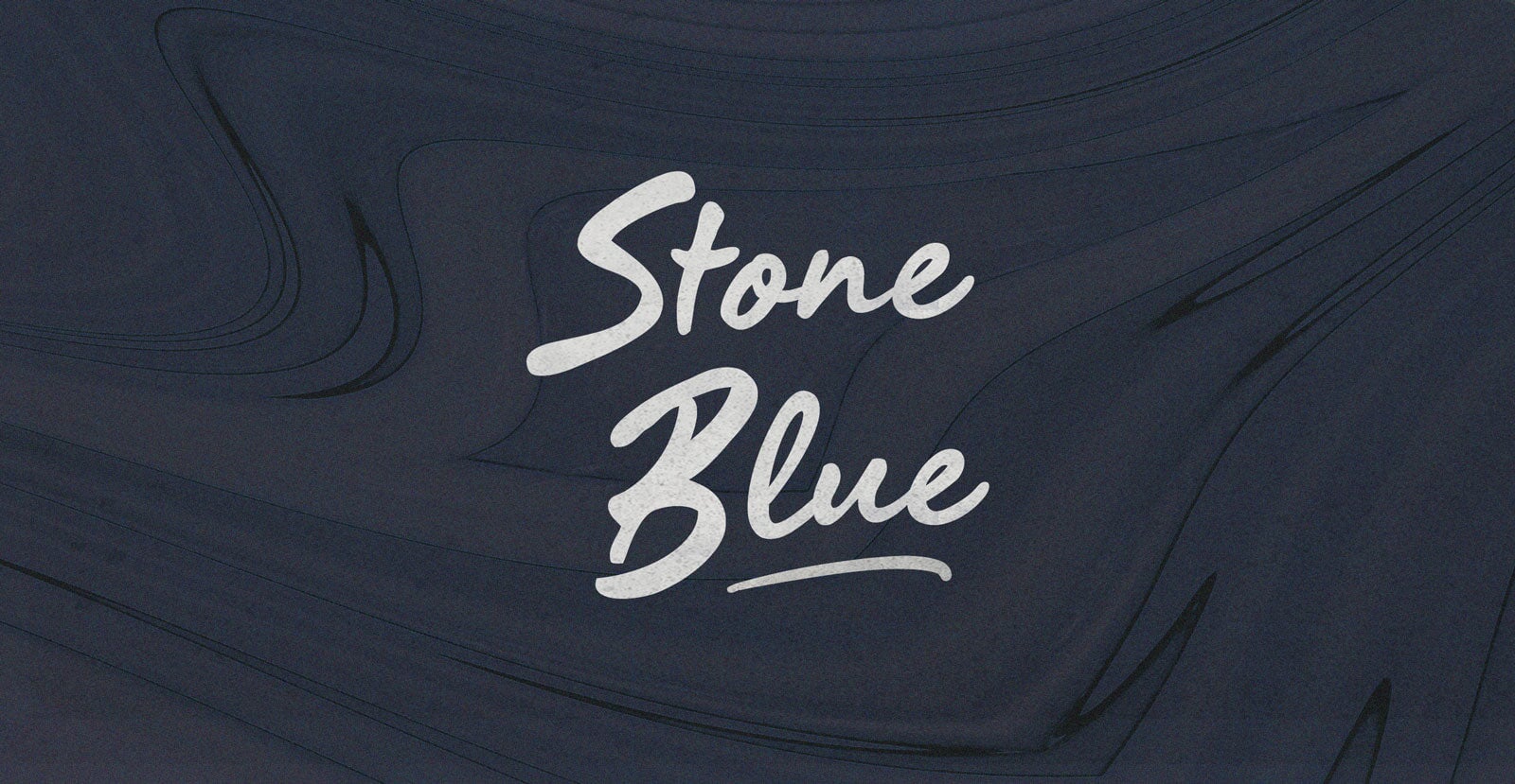 Stone Blue Handwritten Brush Script Font - BLKBK Type - Hand Drawn Script Font