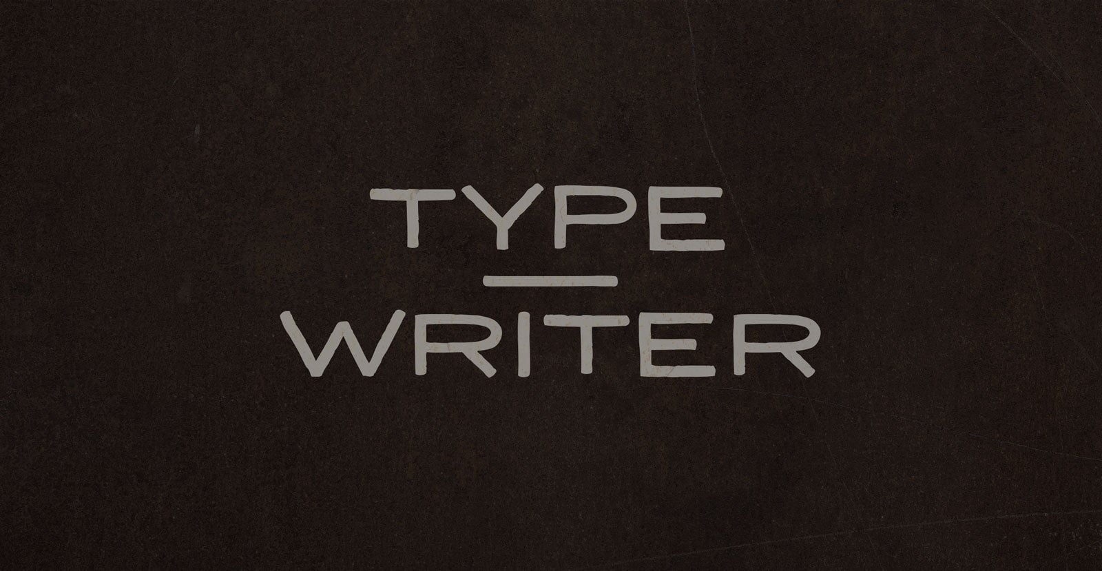 Type Writer Handwritten Brush Font - BLKBK Type - Hand Drawn Script Font