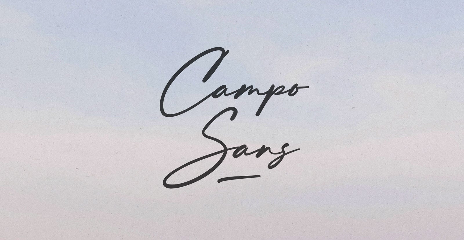 Campo Sans Handwritten Pen Script Font - BLKBK Type - Hand Drawn Script Font