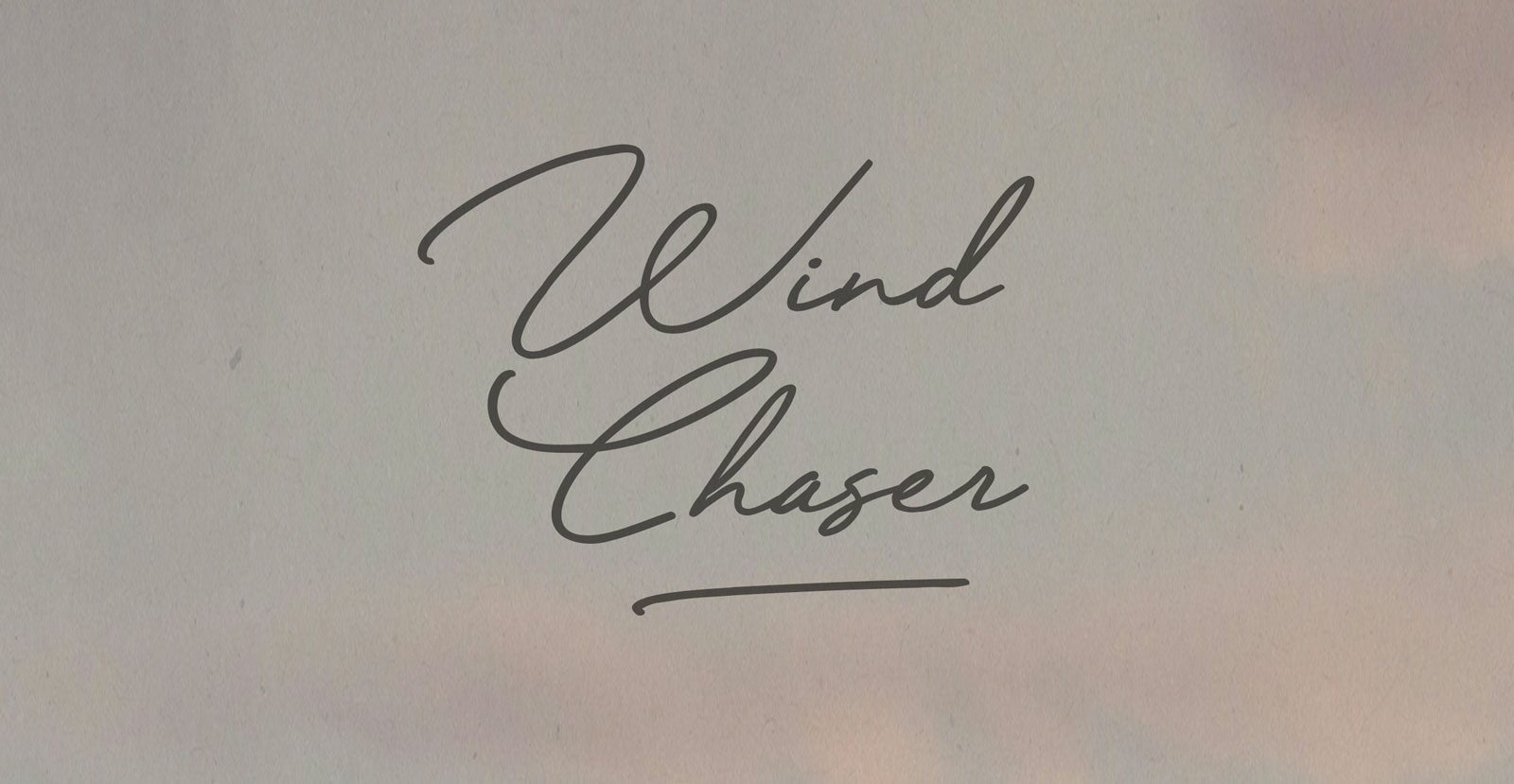 Wind Chaser Handwritten Pen Script Font - BLKBK Type - Hand Drawn Script Font
