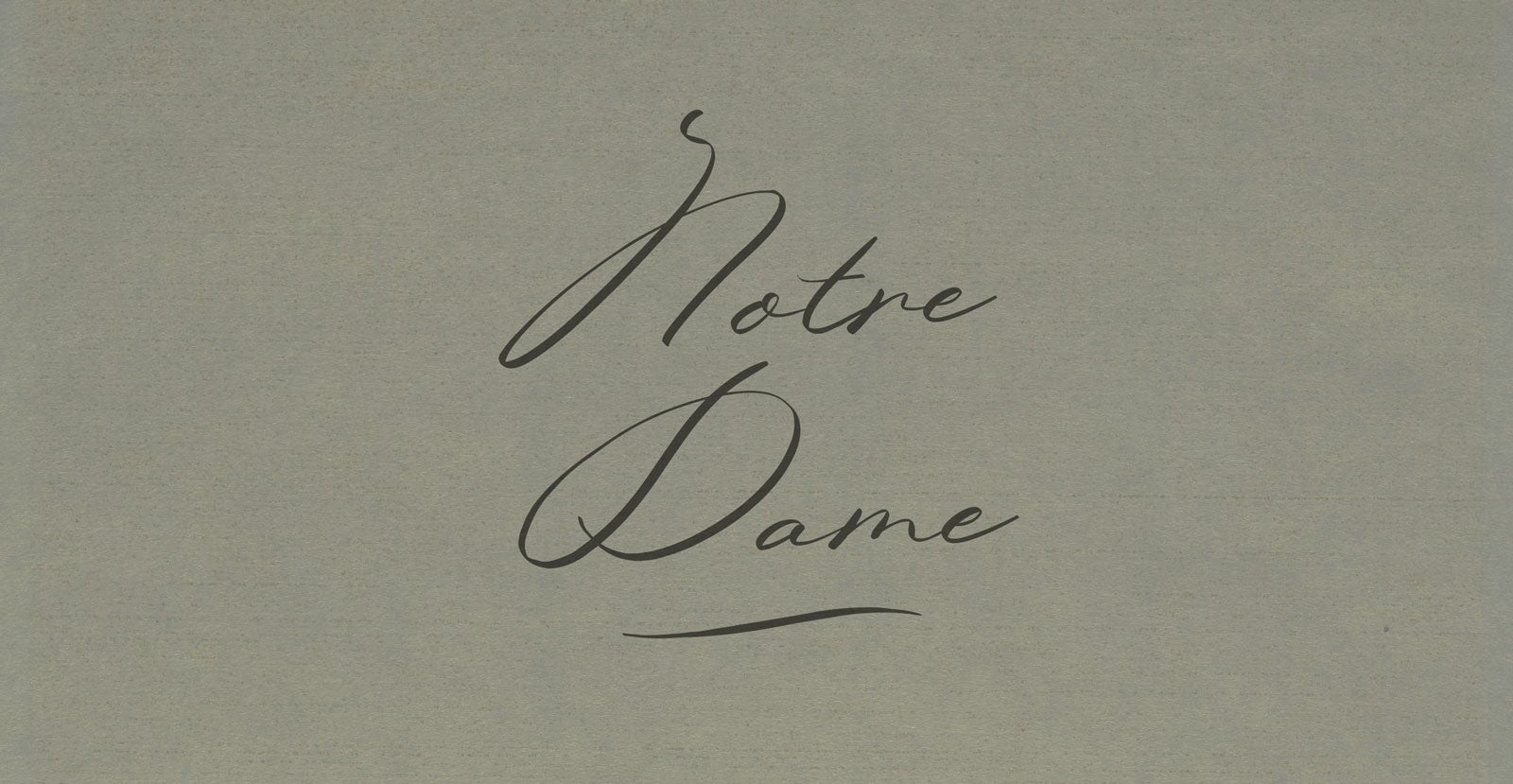 Notre Dame Handwritten Pen Script Font - BLKBK Type - Hand Drawn Script Font