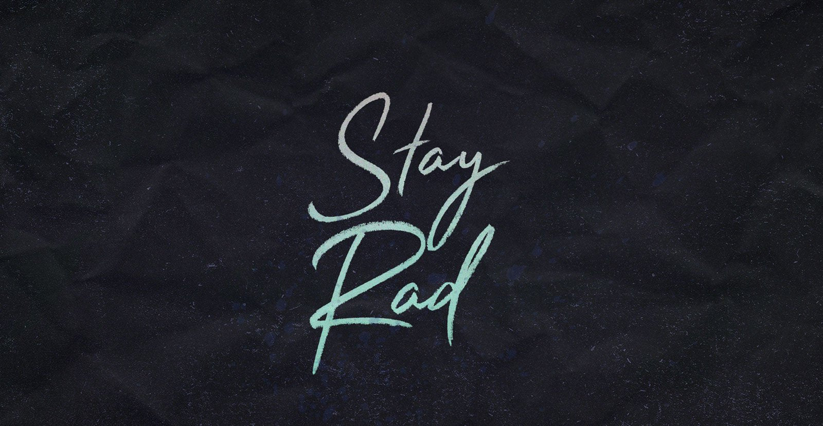 Stay Rad Handwritten Brush Script Font - BLKBK Type - Hand Drawn Script Font
