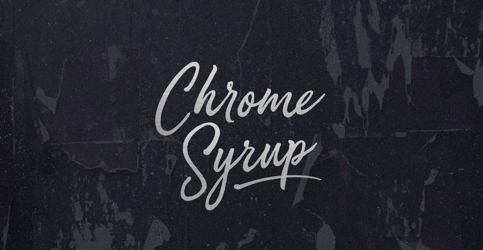 Chrome Syrup Handwritten Brush Script Font - BLKBK Type - Hand Drawn Script Font