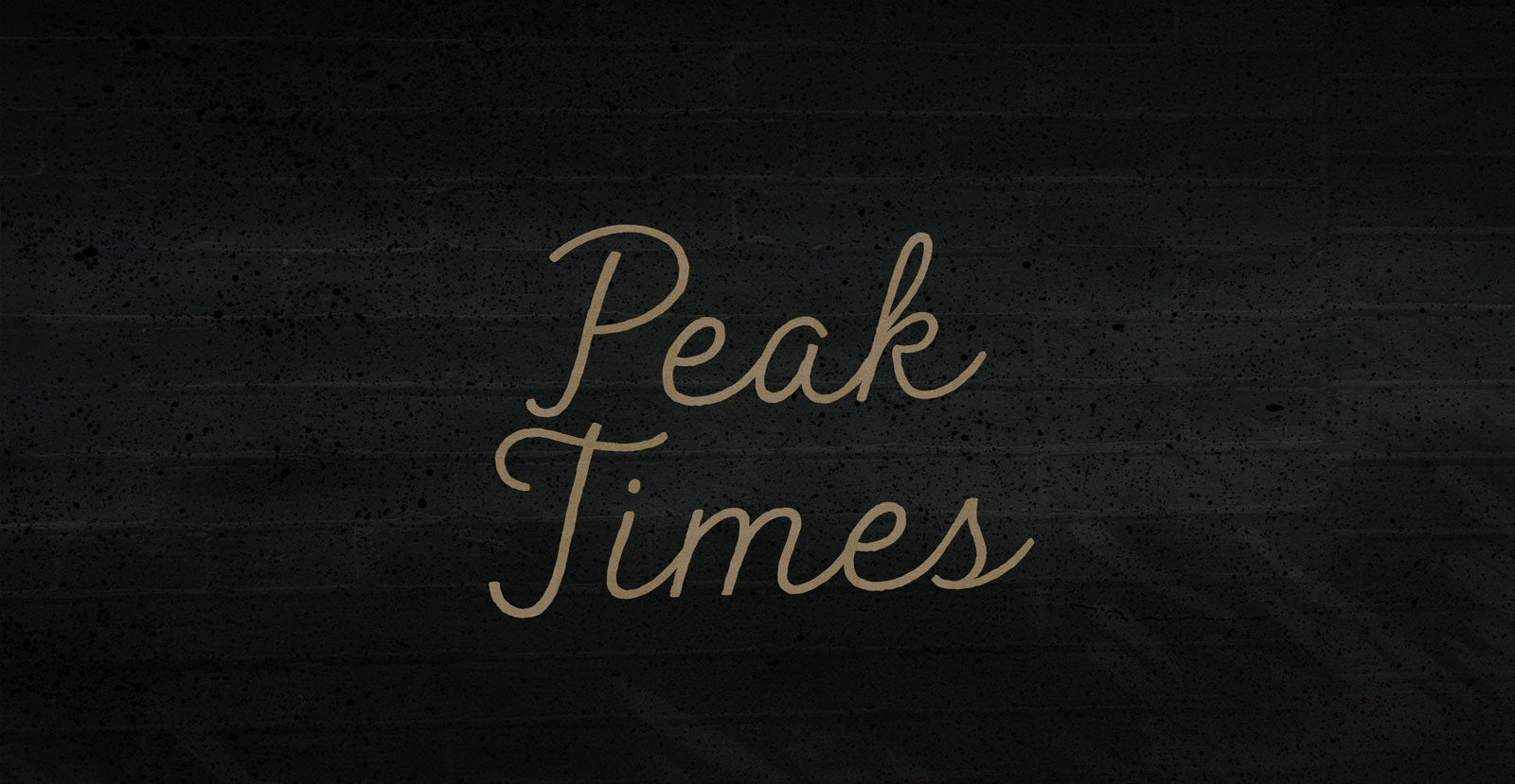 Peak Times Handwritten Brush Script Font - BLKBK Type - Hand Drawn Script Font